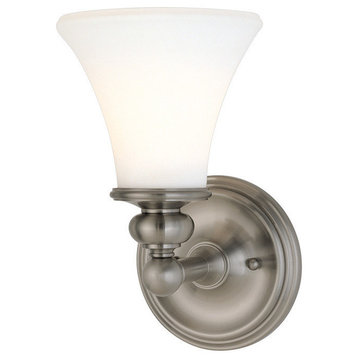 Weston 1 Light Bath Bracket in Satin Nickel