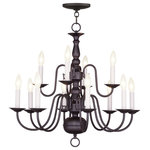 Livex Lighting - Williamsburgh Chandelier, Antique Brass and Bronze - Simple, yet refined, the traditional, colonial chandelier is a perennial favorite. Part of the Williamsburgh series, this handsome chandelier is a timeless beauty.