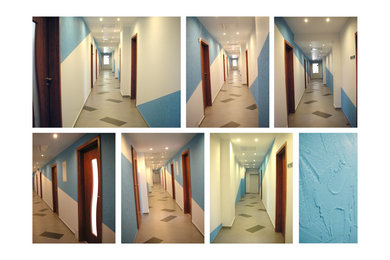 Inspiration for a contemporary hallway remodel in Other