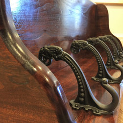 Walnut Bench and Coat Rack Matched Set - Hall Trees