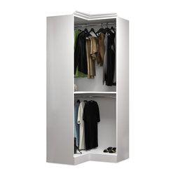 Versatile by Bestar 36'' Corner Storage Unit in White - Closet Organizers