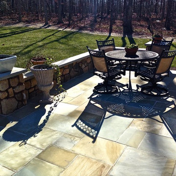 Cultured Stone Wall and Patio/Outdoor Kitchen