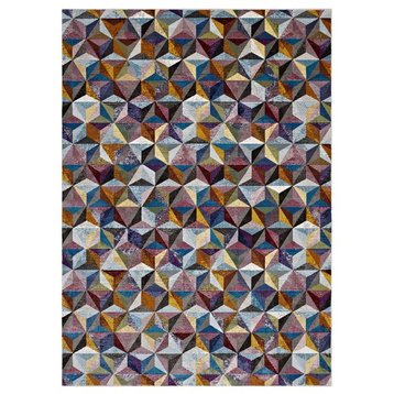 Arisa Geometric Hexagon Mosaic 4x6
 Area Rug
, Multicolored