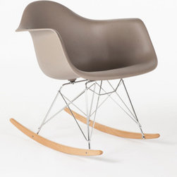 Modern Ash Wood Rocker-Gray - Products