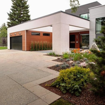 A new house in an older yard