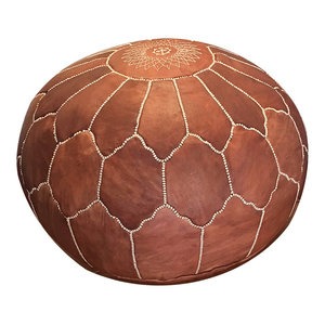 MPW Plaza Velvet Square Pouf Vanilla Moroccan Ottoman Stuffed