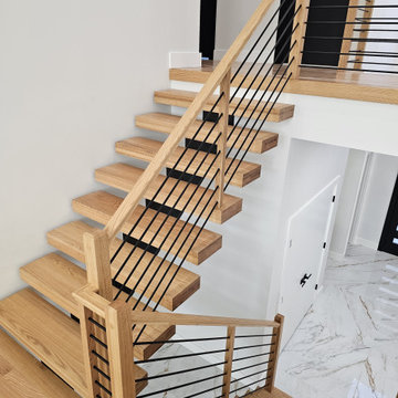 Project #143 | Floating Red Oak Staircase
