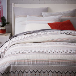 Organic Nordic Stripe Jacquard Duvet Cover + Shams - Products