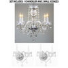 3-Piece Set Crystal Chandelier and 2 Wall Sconces