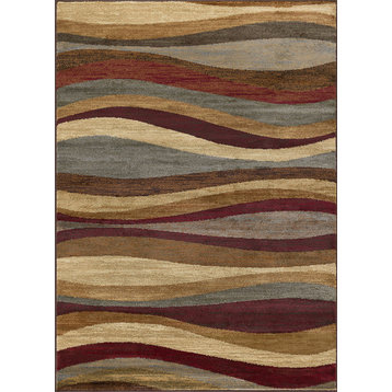 Norfolk Contemporary Abstract Multi-Color Rectangle Area Rug, 9'x12.6'