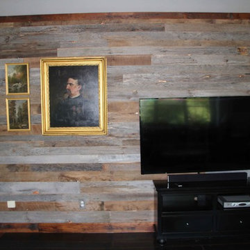 Barnwood Shiplap Wall With Custom Trim