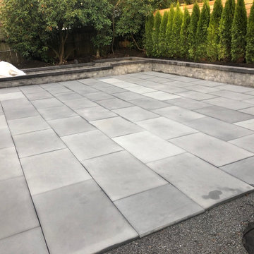Bocce Ball Court, Pond, Granite Rocks and Dimensonal Flagstone