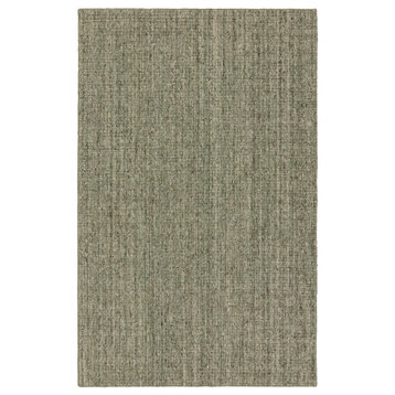 Vidalia Handmade Solid Green Area Rug 6'X9'