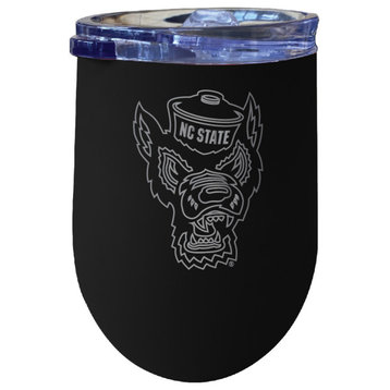 NC State Wolfpack 12 oz Insulated Wine Stainless Steel Tumbler Black