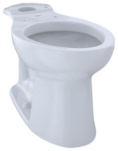 Toto Entrada Universal Height Elongated Toilet Bowl, Cotton White, C244Ef#01