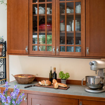 Sleek, Warm Kitchen with custom cabinets