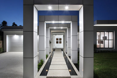 Photo of a modern entryway in Melbourne.