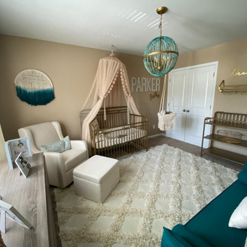 Nude Nursery with a Pop of Color