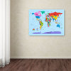 'Childrens World Map' Canvas Art by Michael Tompsett