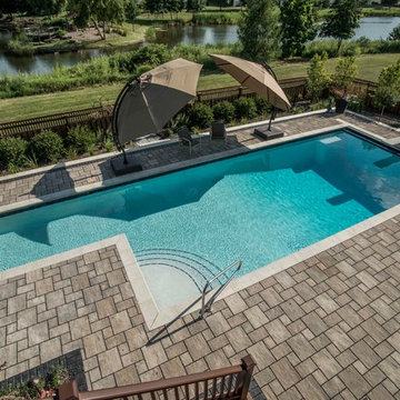 Plainfield, IL Swimming Pool with Swim Lane and 2 Automatic Covers