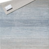Abani Vista Modern Area Rug, Ombre Linear Blue and Gray, 5'3"x7'6"