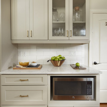 Unique and Inviting Transitional Gray Kitchen
