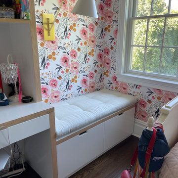 Upholstered Bench Cushion on Storage Unit