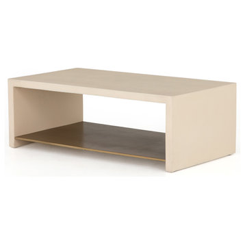 Hugo Coffee Table, Parchment White