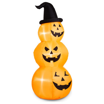 8' Lighted Inflatable Jack-O-Lantern Pumpkins Decor, Stacked Pumpkins
