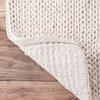 nuLOOM Braided Wool Hand Woven Chunky Cable Rug, Off White, 12'x15'