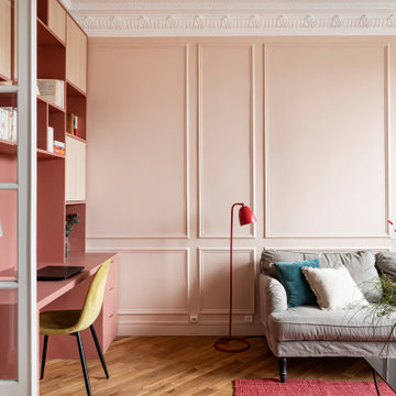 Le séjour d'un appartement totalement rénové  - Versailles