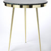 Butler Hollings Green Marble and Brass Accent Table