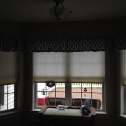 Cellular Shades with fabric valance - Window Treatments