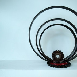 Loop X, acciaio spazzolato dipinto e smalto - Products