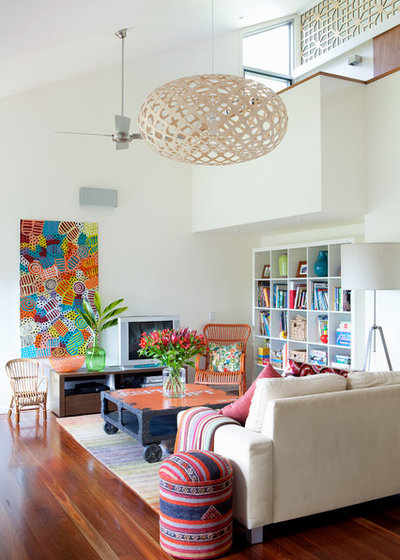 Contemporary Family Room by Sally Carson Interiors