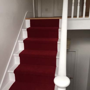 Installing Red Carpet Runner to Stairs
