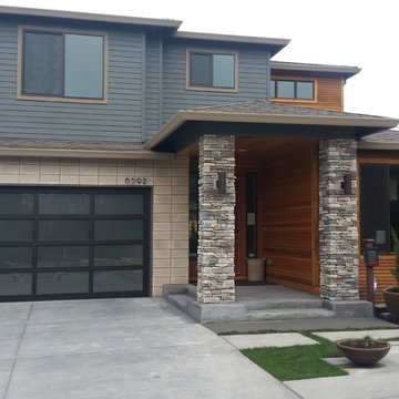 Modern Classic Aluminum/Glass Garage Door