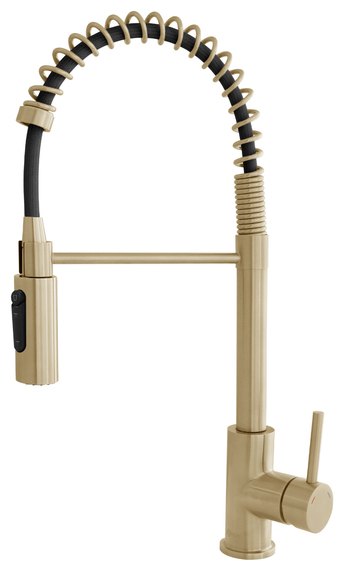 STYLISH Milano Pull-Down Kitchen Faucet with water filter, Stainless Steel., Brushed Gold