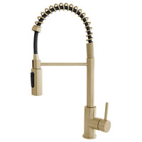 STYLISH Milano Pull-Down Kitchen Faucet with water filter, Stainless Steel., Brushed Gold