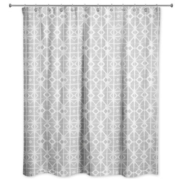 Shibori Pattern 3 71x74 Shower Curtain