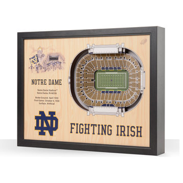 NCAA Notre Dame Fighting Irish 25 Layer Stadiumviews 3D Wall Art