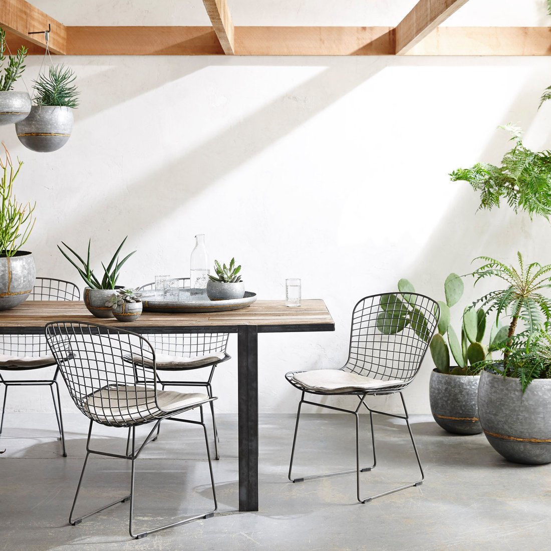 Industrial Galvanized Iron Planters