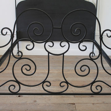 Custom Black Iron Queen Size Canopy Bed