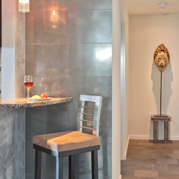 Puget Sound Waterfront Home, Basement Transformation and Living Room Facelift