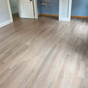 EAST QUOGUE:  4" SELECT WHITE OAK INSTALLED & FINISHED WITH CUSTOM GRAY STAIN