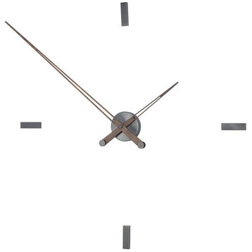 Nomon Tacon 4 T Wall Clock Graphite Finished Brass/Walnut