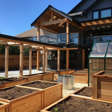 After - view of house from South East side, overlooking grow zone