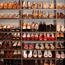 High End Walk-in Closets - Shoe Storage