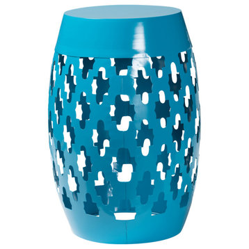 Elenor Contemporary Outdoor Side Table, Blue