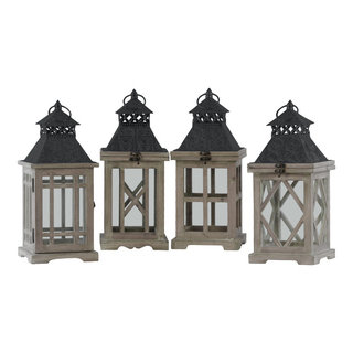 Reigle Coastal Handcrafted Mango Wood Decorative Lantern